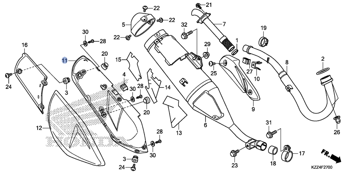 Honda OEM part 18355-KZZ-900
