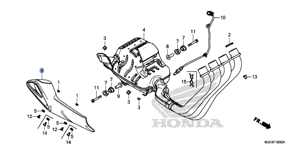 Honda OEM part 18355-MJE-D00