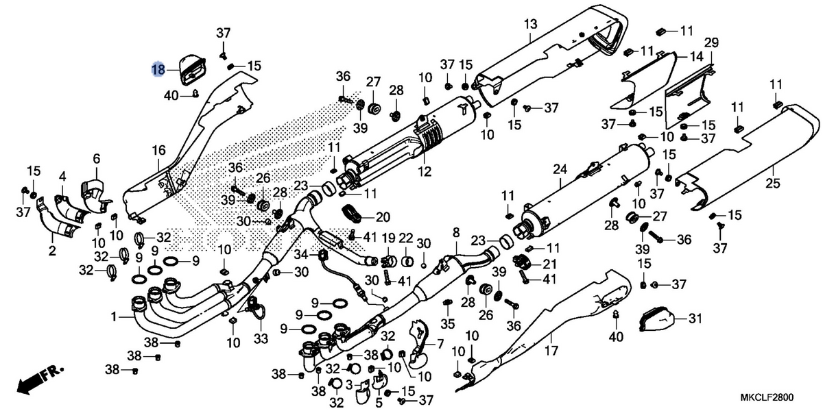Honda OEM part 18355-MKC-A00