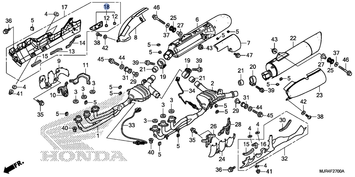 Honda OEM part 18356-MJR-670ZA