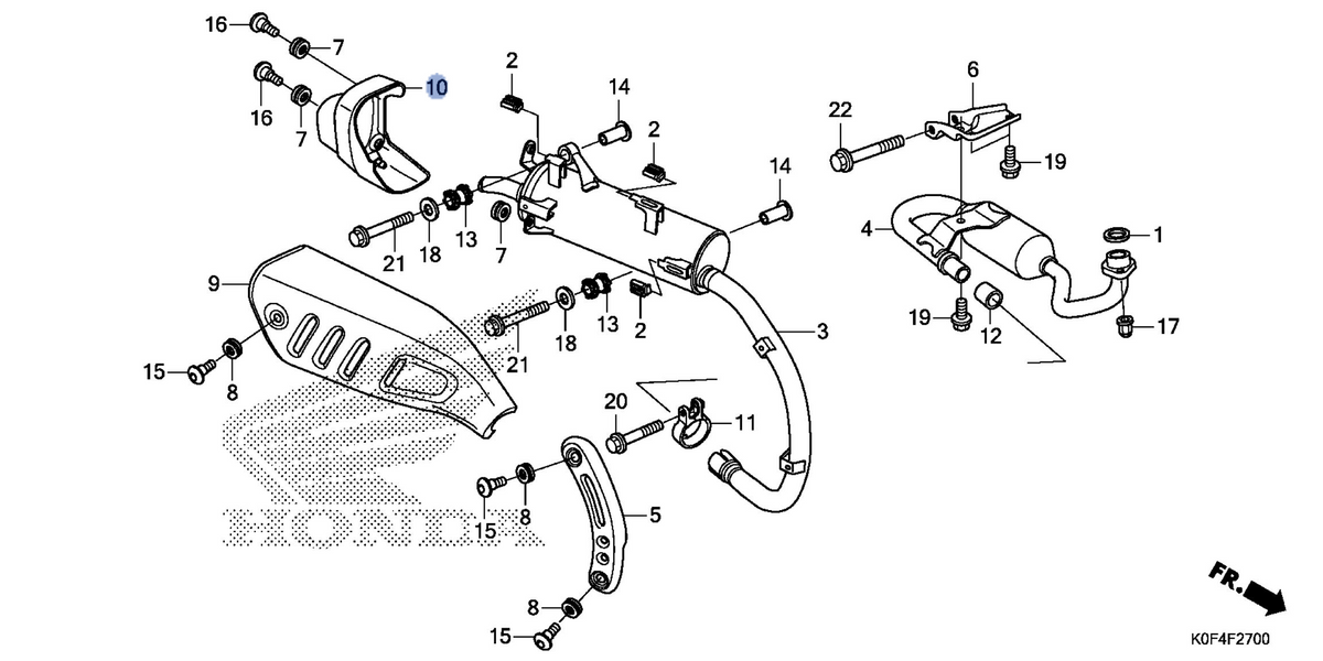 Honda OEM part 18358-K0F-T00