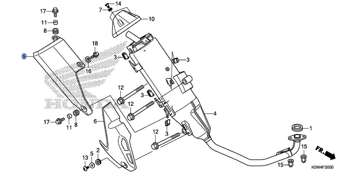 Honda OEM part 18358-K0W-N00