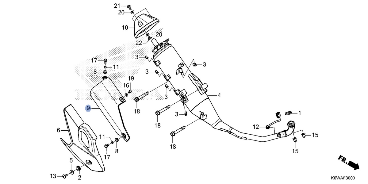 Honda OEM part 18358-K0W-NA0