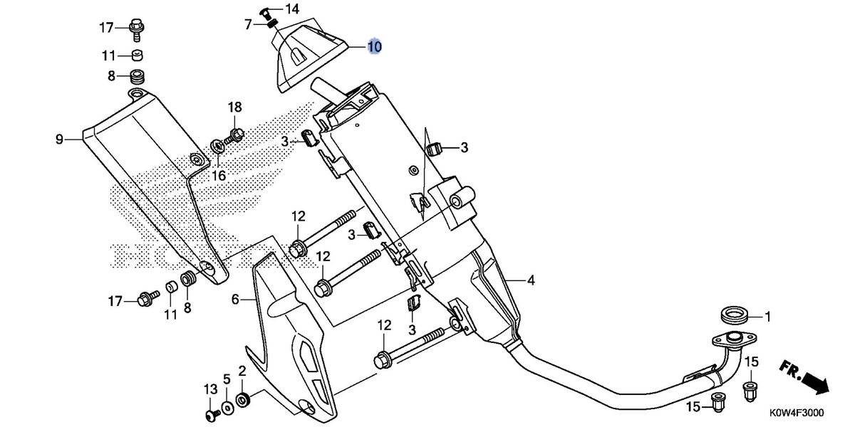 Honda OEM part 18359-K0W-T00