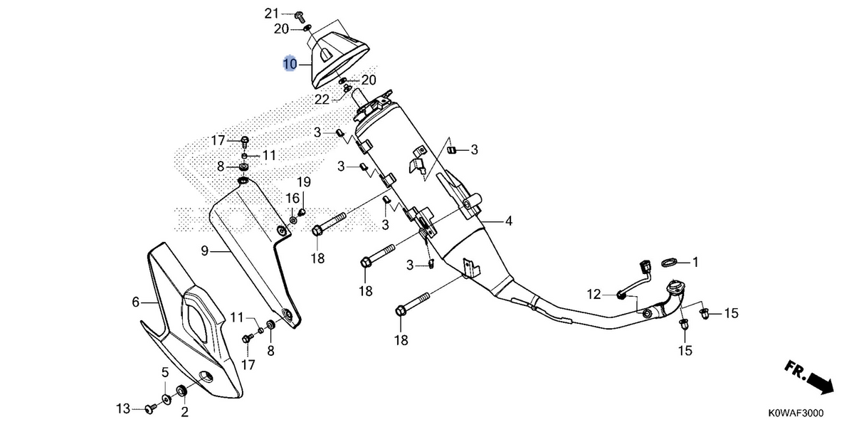 Honda OEM part 18359-K0W-TA0