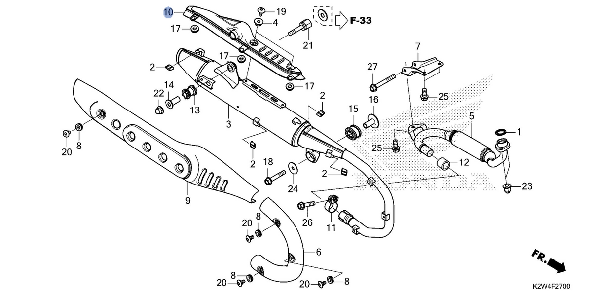 Honda OEM part 18360-K2W-J10