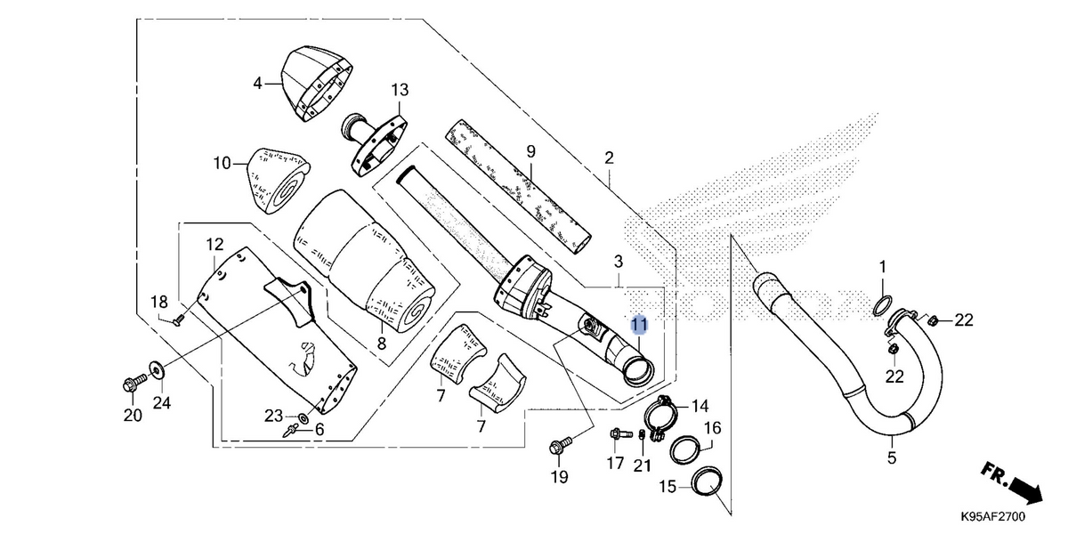 Honda OEM part 18360-K95-AA0