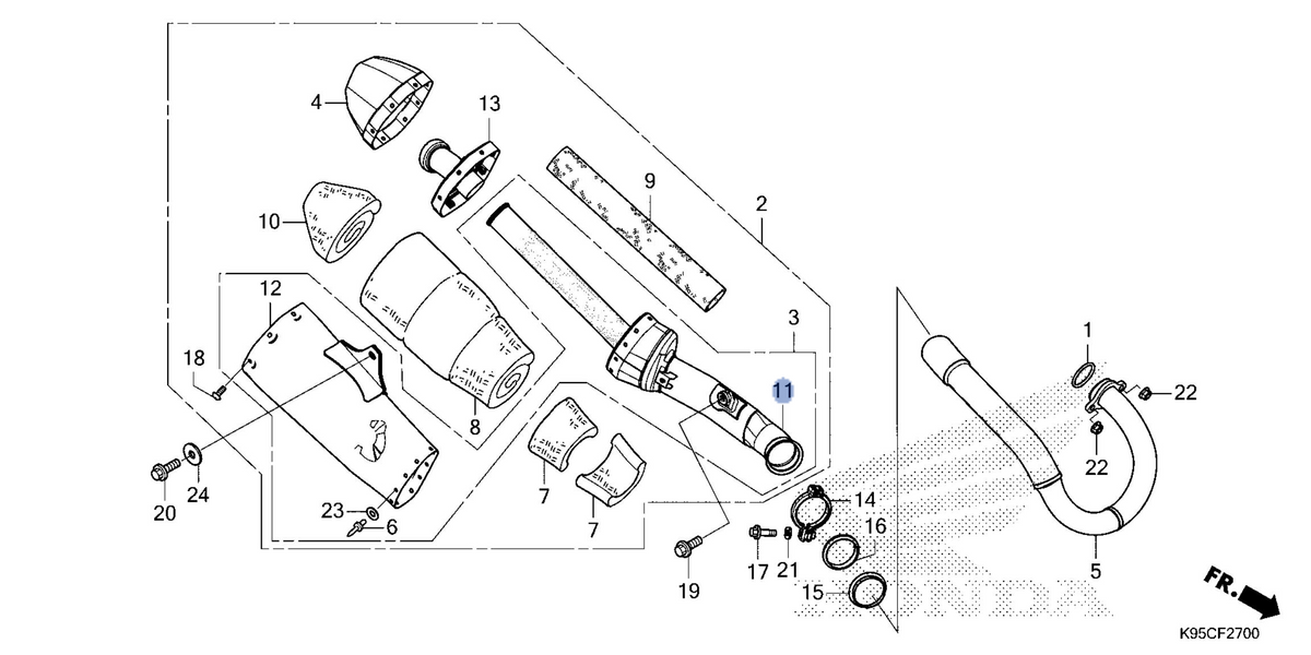 Honda OEM part 18360-K95-AG0