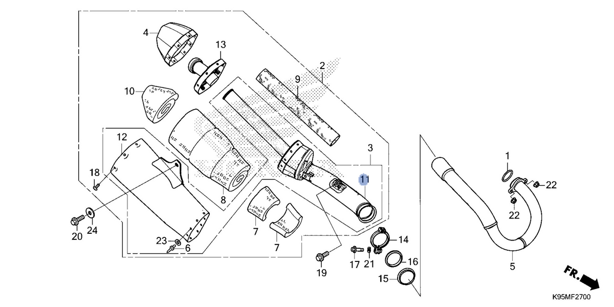 Honda OEM part 18360-K95-DG0