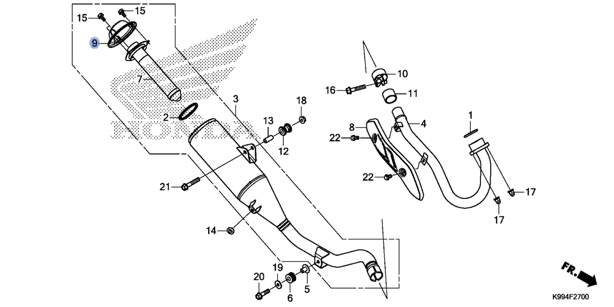 Honda OEM part 18360-K99-A00