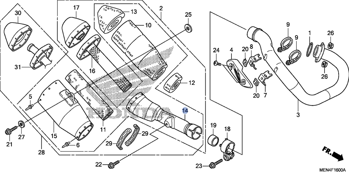 Honda OEM part 18360-MEN-A31