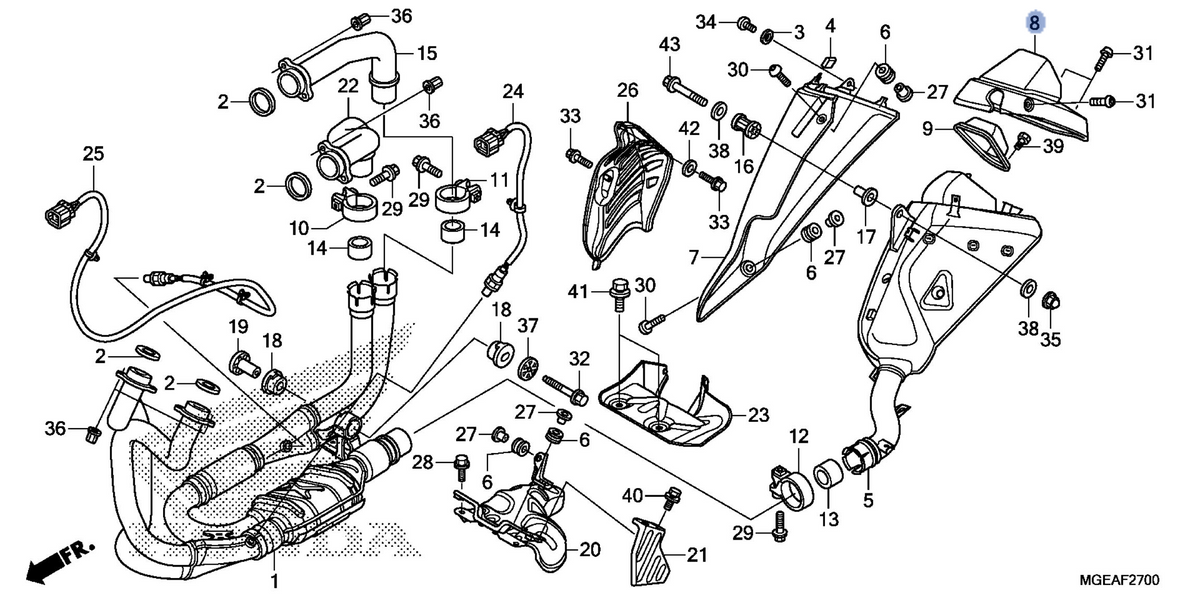 Honda OEM part 18360-MGE-003