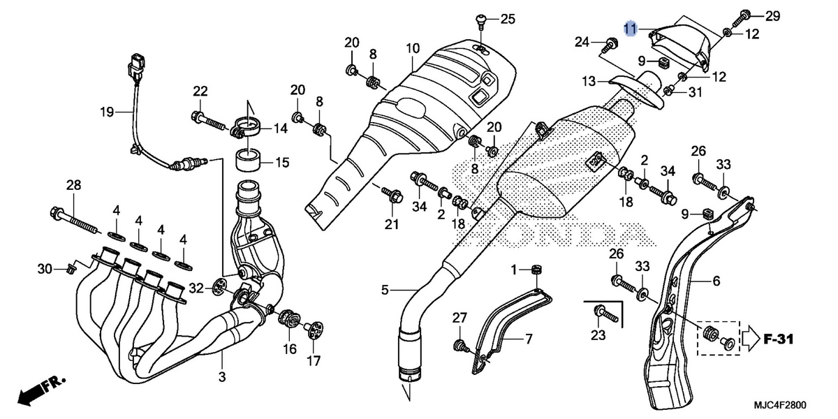 Honda OEM part 18360-MJC-305