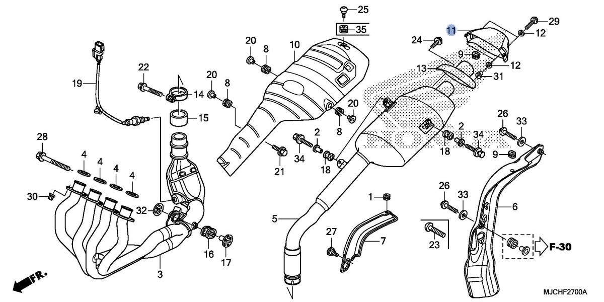 Honda OEM part 18360-MJC-A00