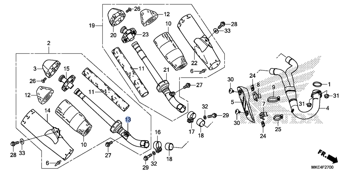 Honda OEM part 18360-MKE-A00