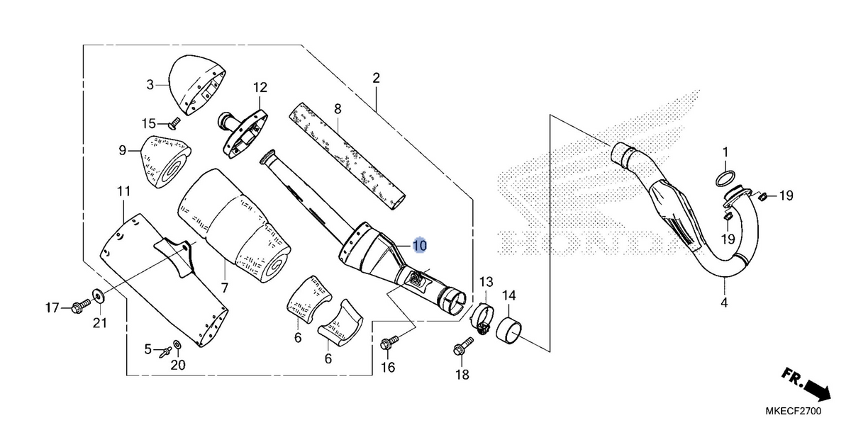 Honda OEM part 18360-MKE-AF0