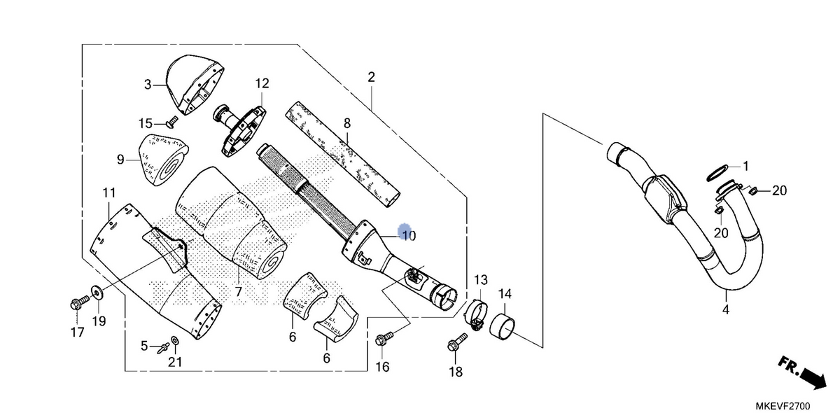 Honda OEM part 18360-MKE-B50