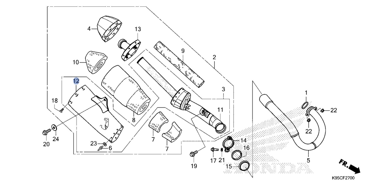 Honda OEM part 18361-K95-AG0