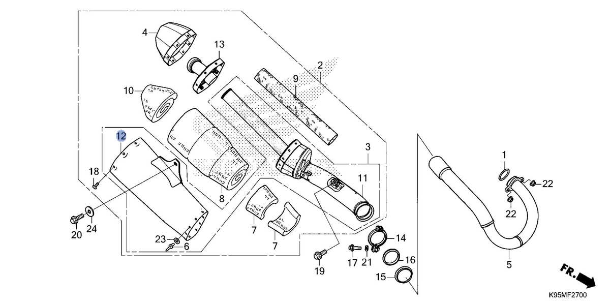 Honda OEM part 18361-K95-AK0