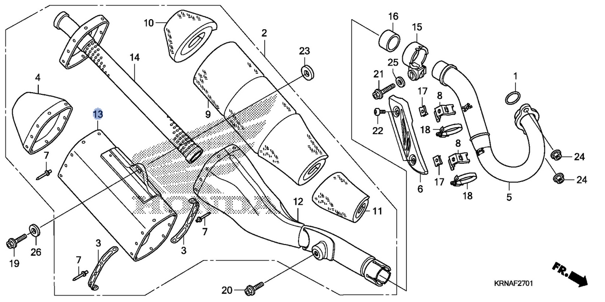 Honda OEM part 18361-KRN-A60