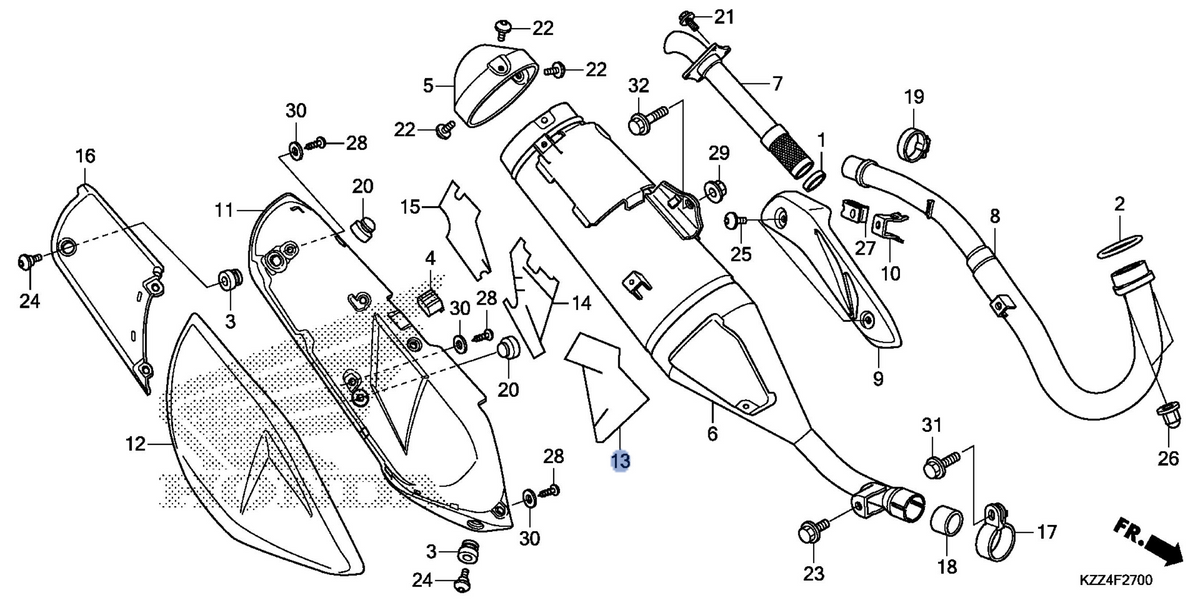 Honda OEM part 18361-KZZ-900