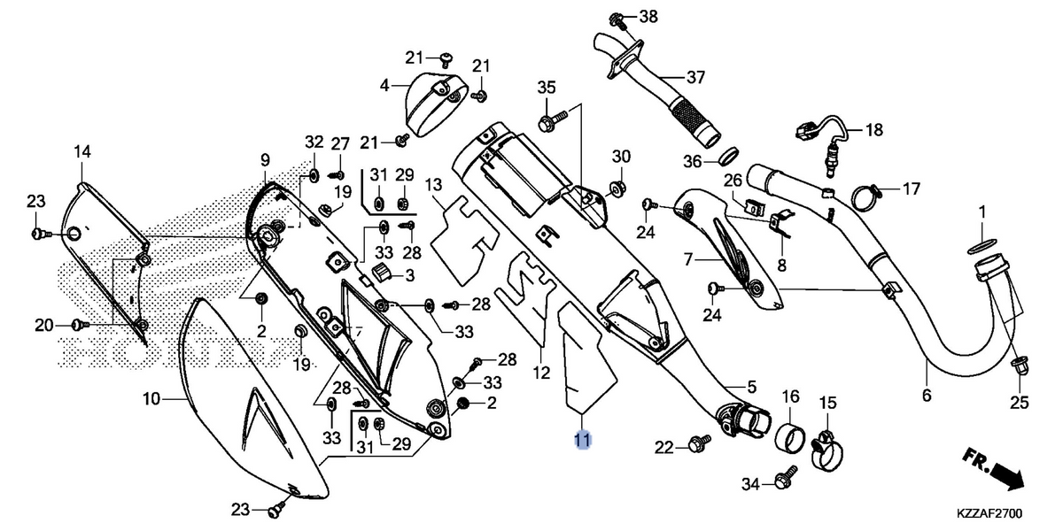Honda OEM part 18361-KZZ-J00