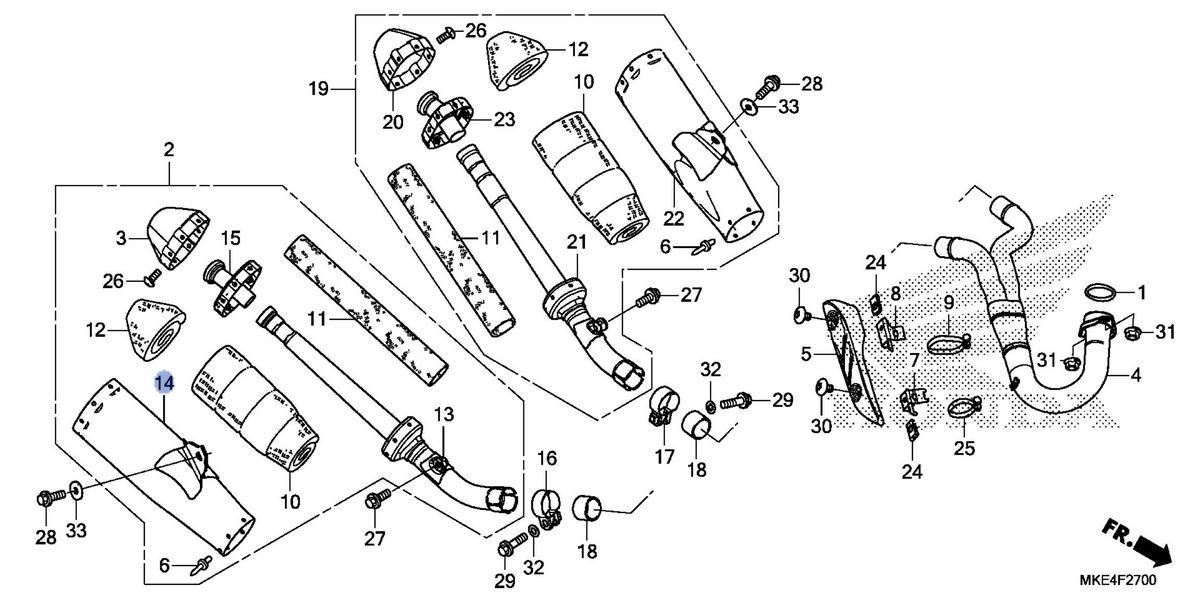 Honda OEM part 18361-MKE-A01
