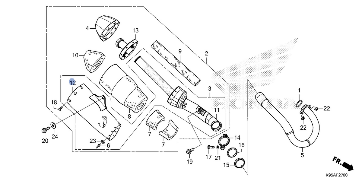 Honda OEM part 18361-MKE-AF0