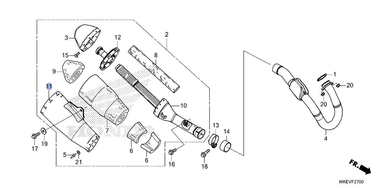 Honda OEM part 18361-MKE-B50