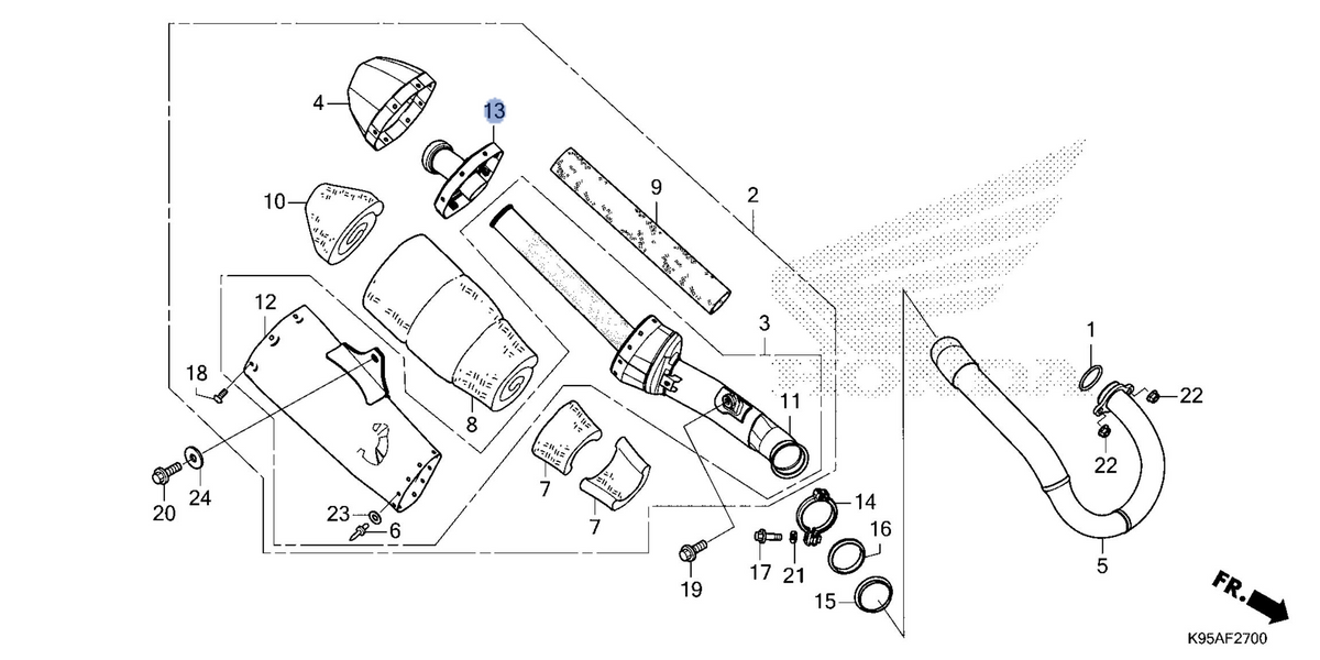 Honda OEM part 18362-K95-AA0