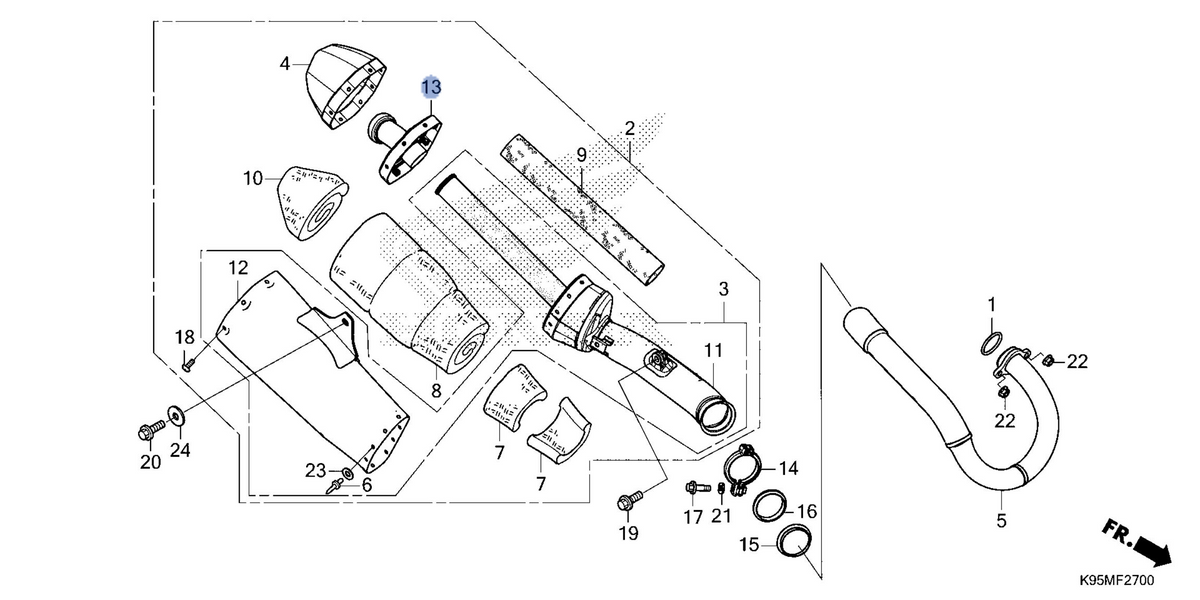 Honda OEM part 18362-K95-DG0