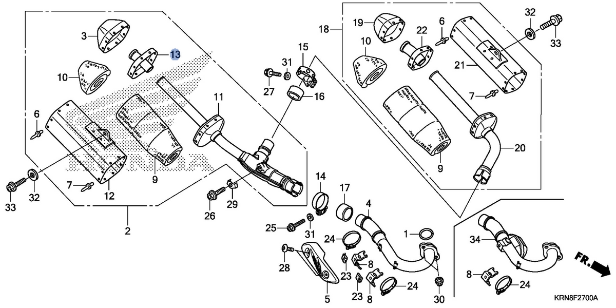 Honda OEM part 18362-KRN-A80