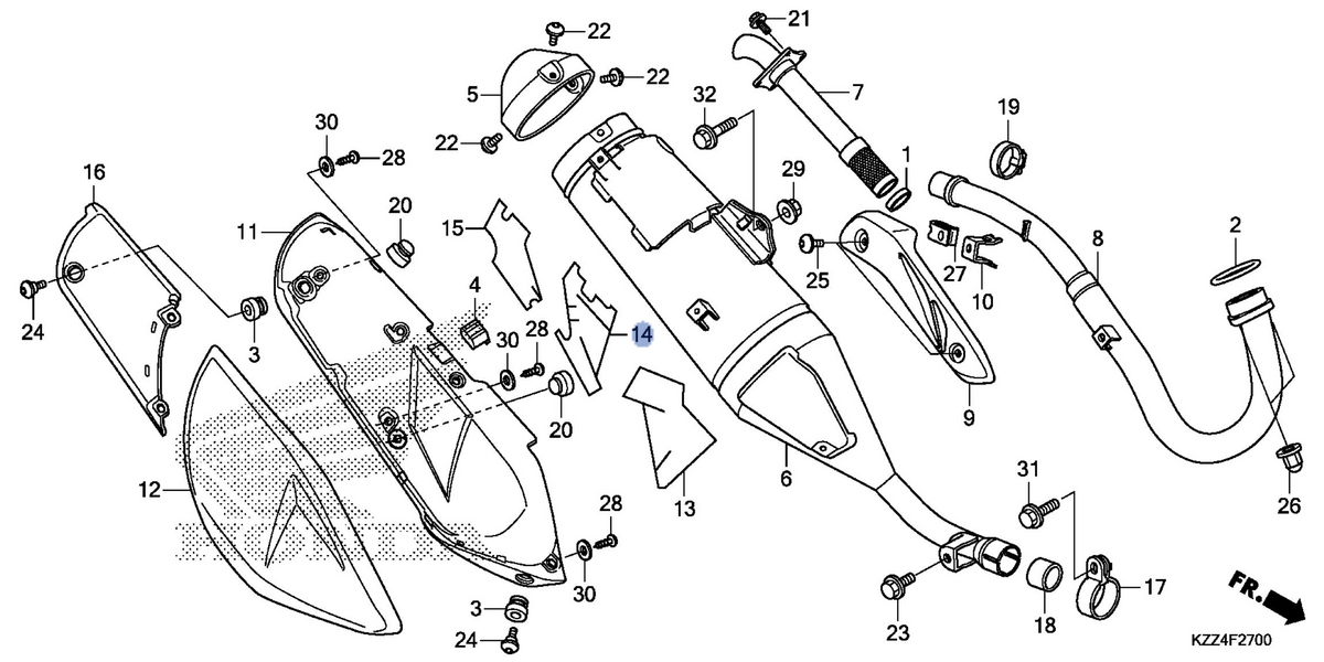 Honda OEM part 18362-KZZ-900