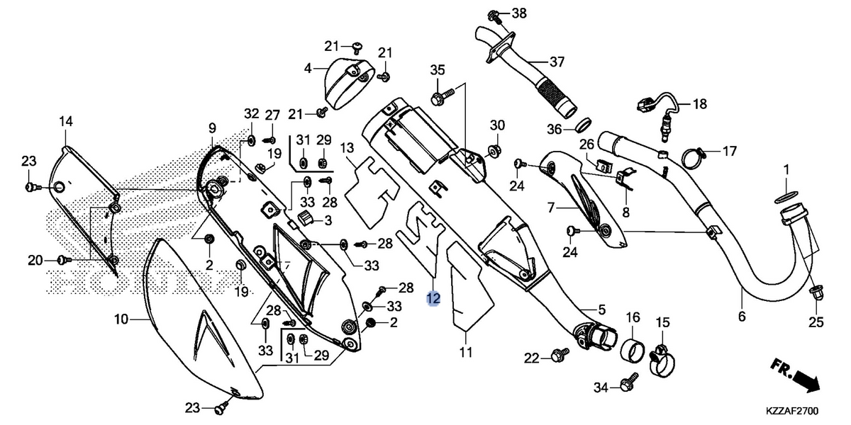 Honda OEM part 18362-KZZ-J00
