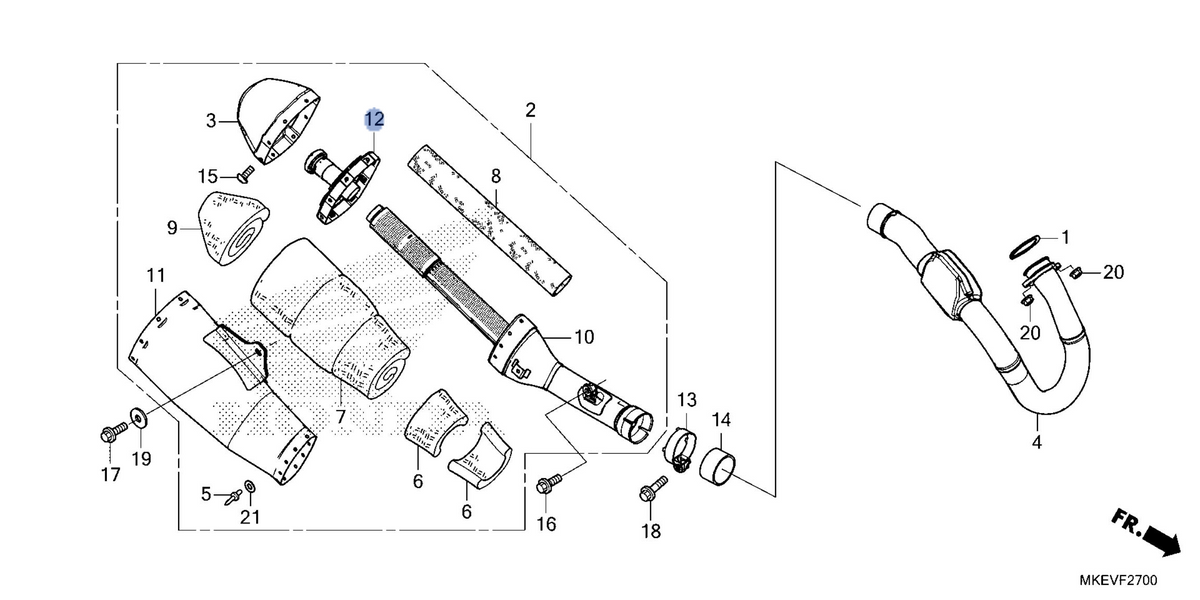 Honda OEM part 18362-MKE-B50