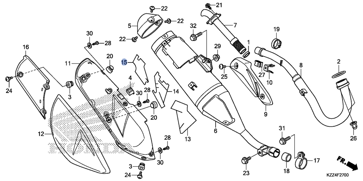 Honda OEM part 18363-KZZ-900