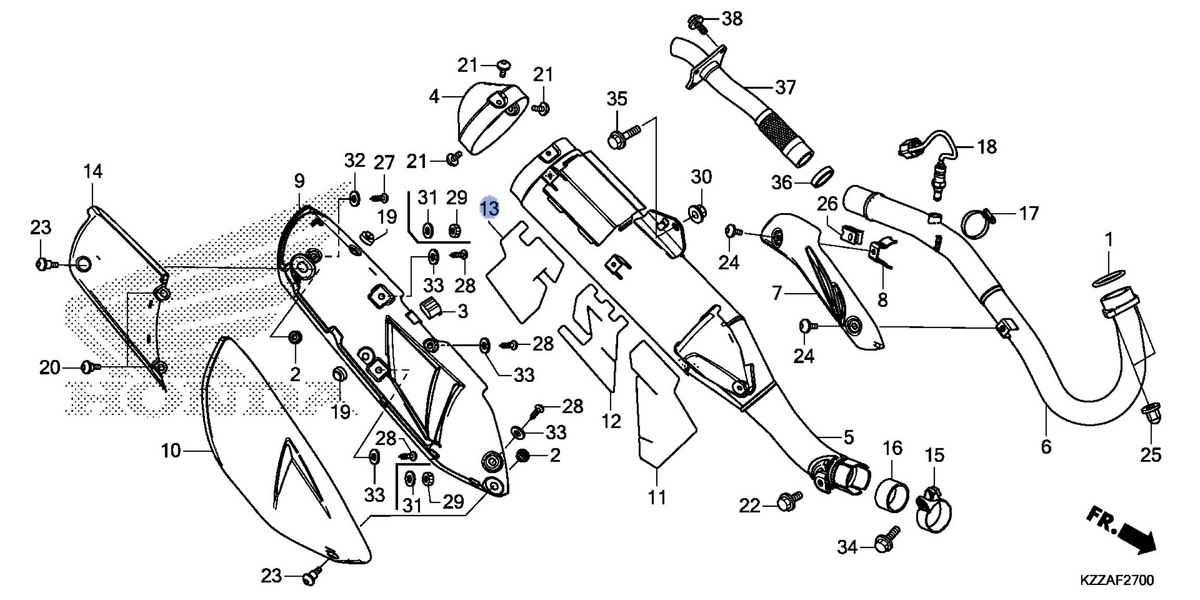 Honda OEM part 18363-KZZ-J00