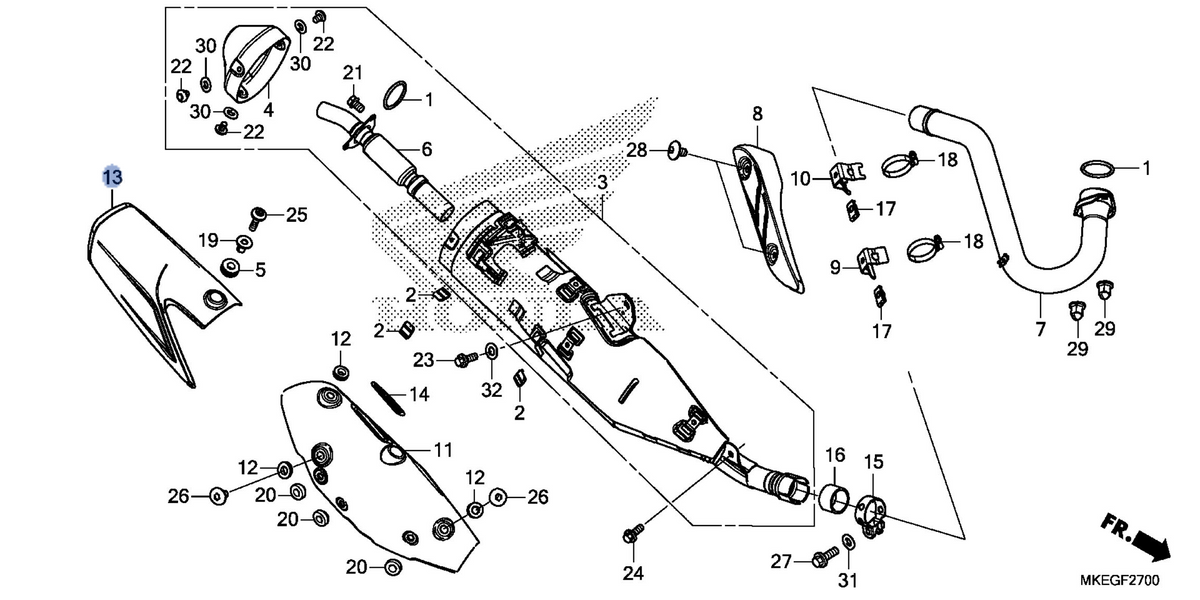 Honda OEM part 18365-MKE-A50
