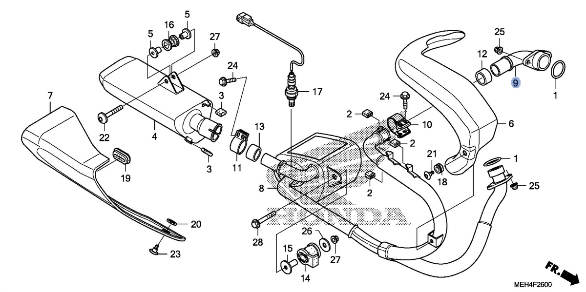 Honda OEM part 18370-MEH-003