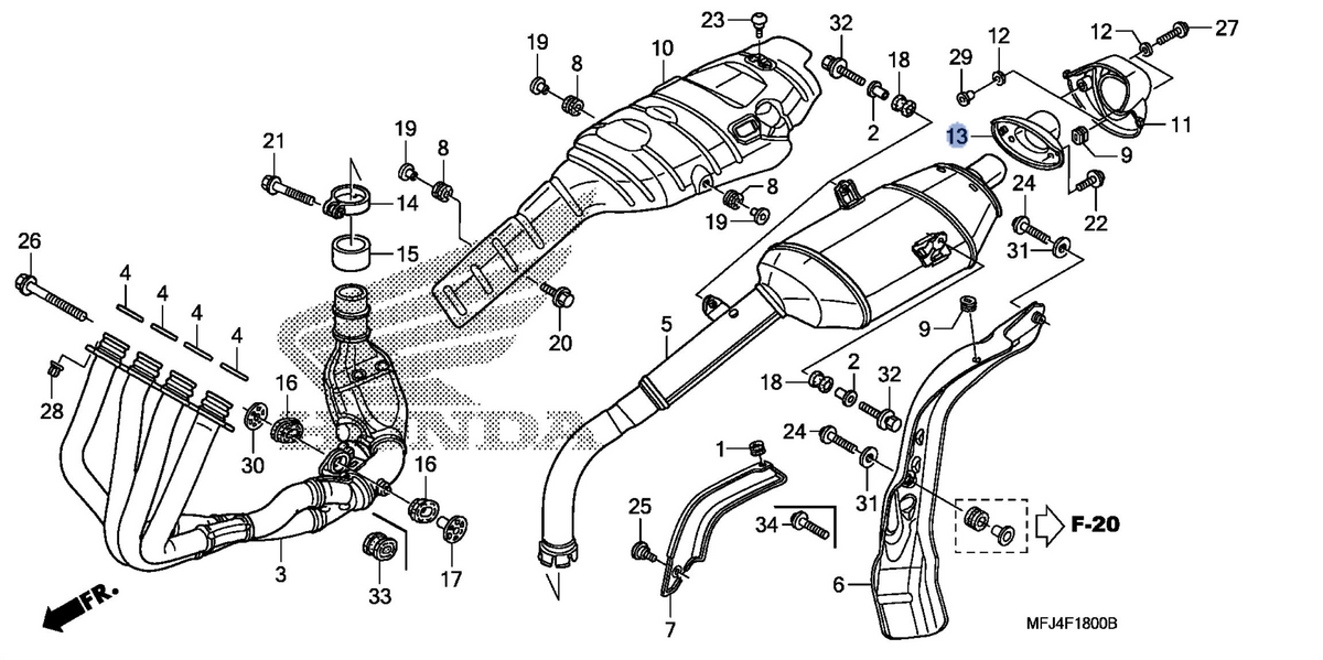 Honda OEM part 18370-MFJ-D00