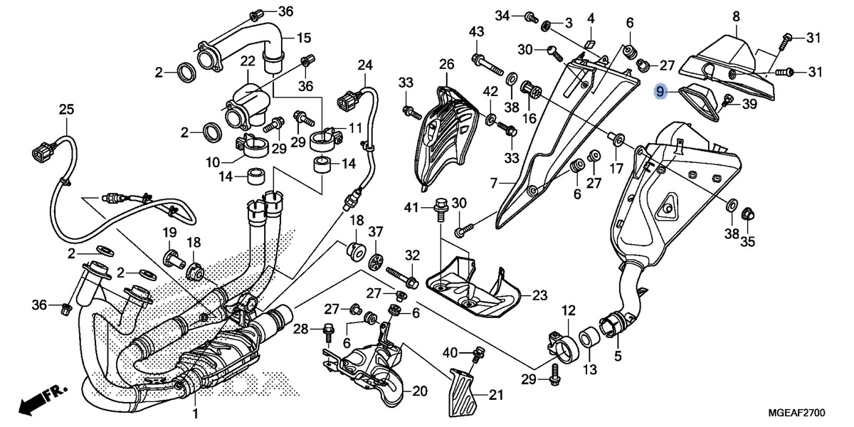 Honda OEM part 18370-MGE-003