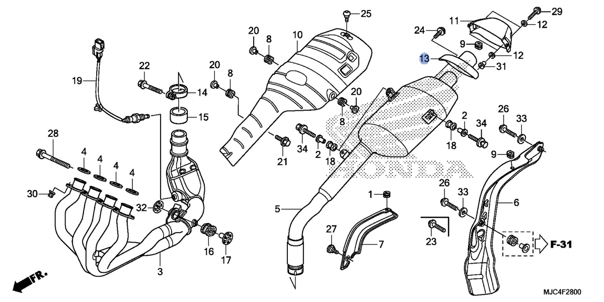 Honda OEM part 18370-MJC-A00