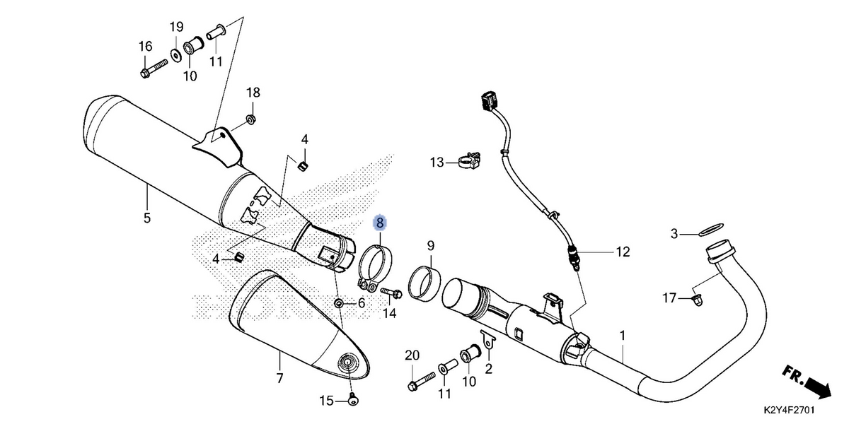 Honda OEM part 18371-K2Y-J00