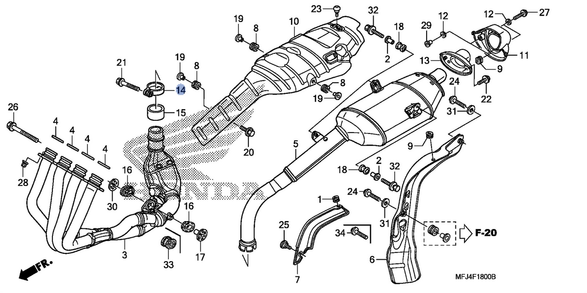 Honda OEM part 18371-MFJ-D00