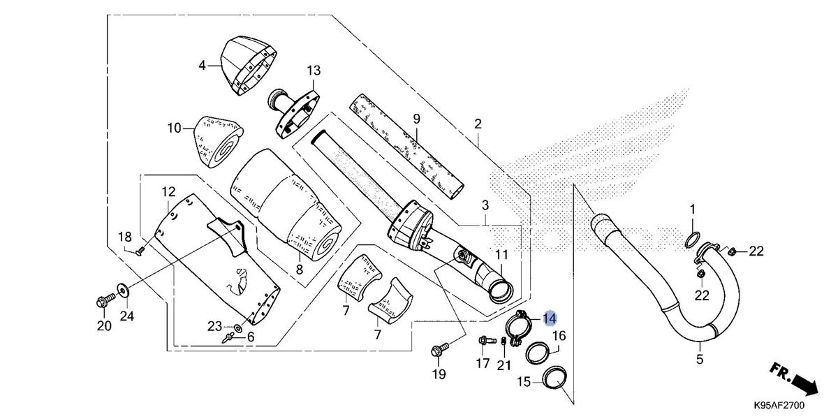 Honda OEM part 18372-K95-AA0