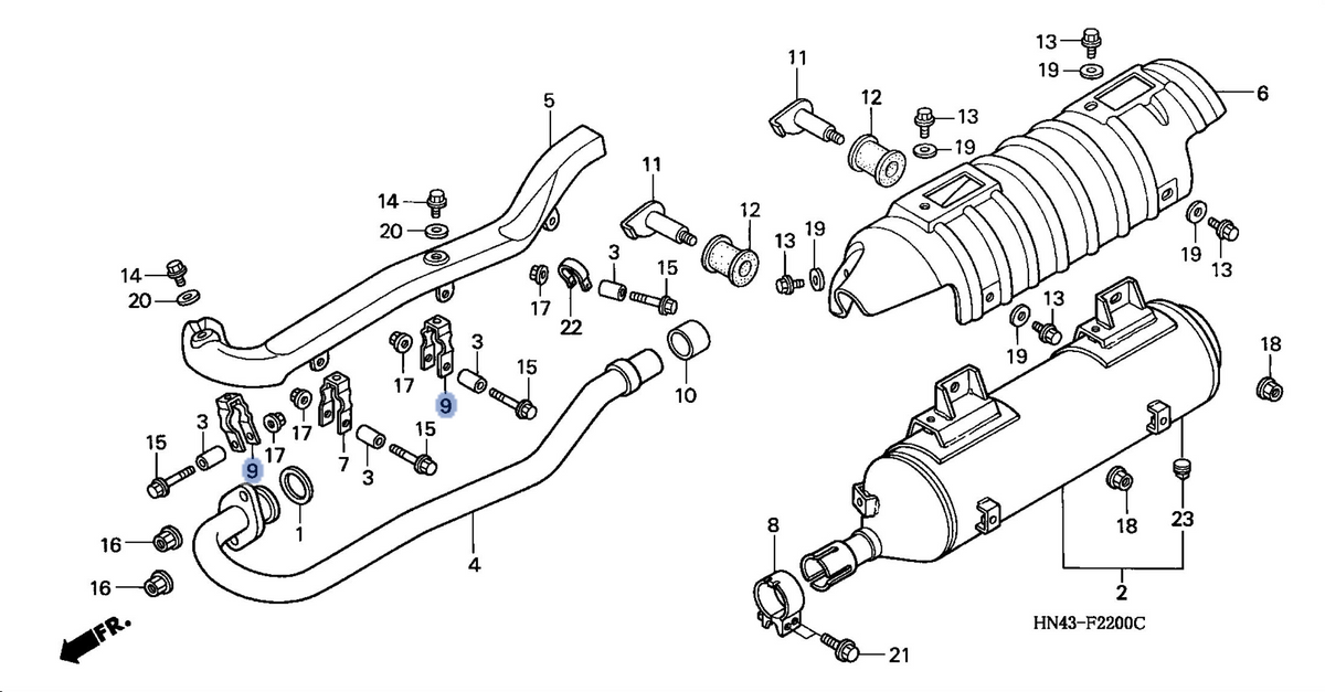 Honda OEM part 18373-HN5-N00