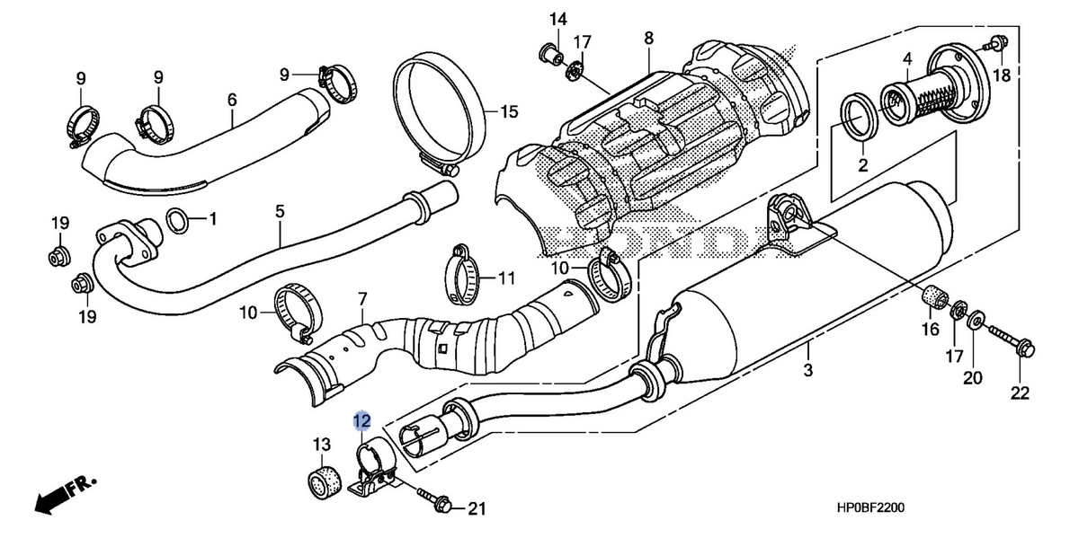 Honda OEM part 18373-HP0-A00