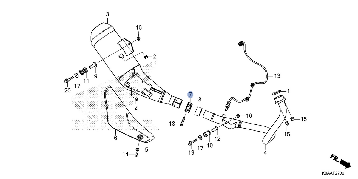 Honda OEM part 18373-K0A-DB0