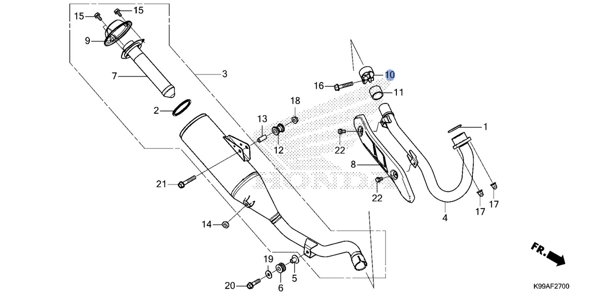 Honda OEM part 18373-K99-A70