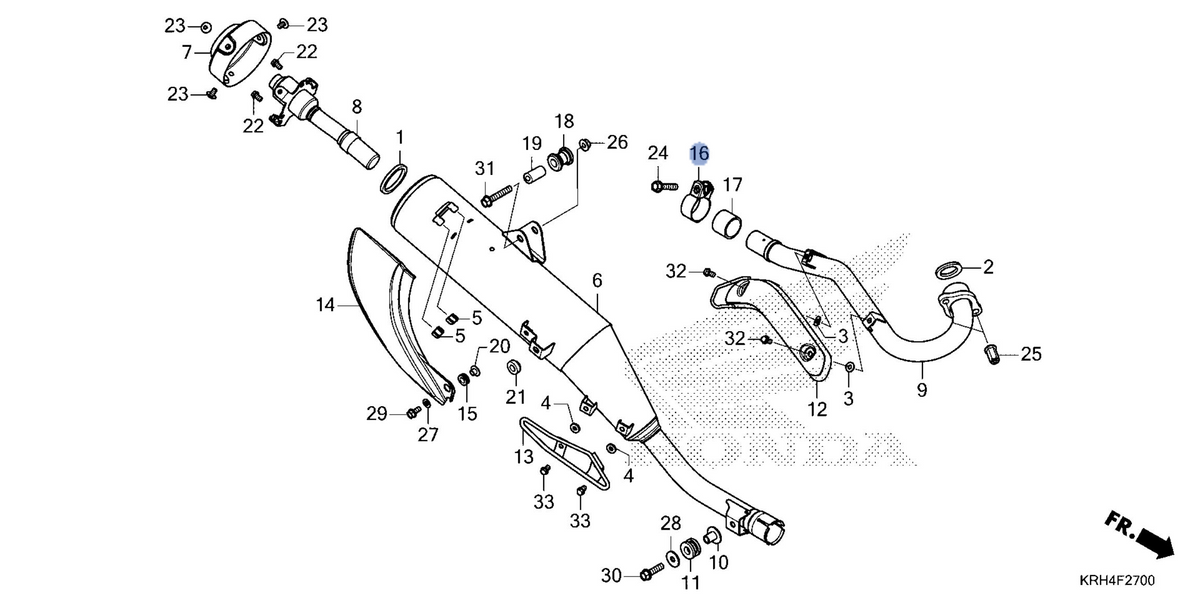 Honda OEM part 18373-KRH-900